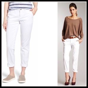 Caslon white chinos boyfriend skinny stretch sz 4